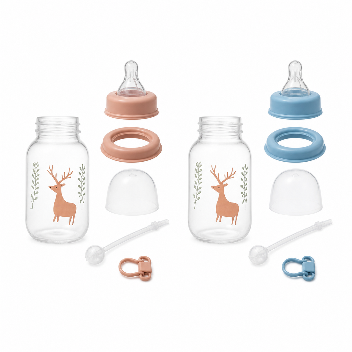 Biberon mains libres anti-colique 240 ml Bibimood sur fond blanc