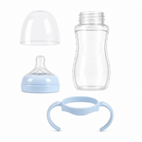 Biberon anti-colique avec poignées 240 ml Bibimood sur fond blanc