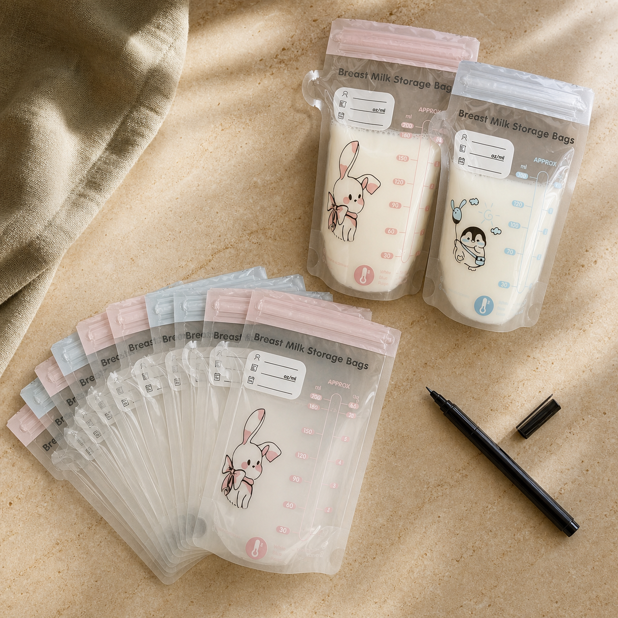 Sachets de conservation lait maternel – Pack 40 Bibimood - image 2