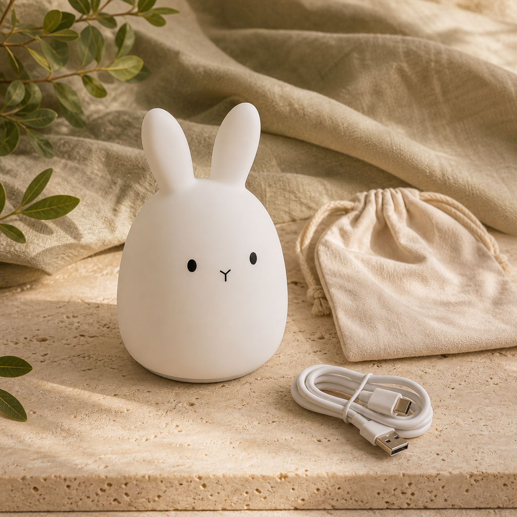 Veilleuse lapin silicone rechargeable Bibimood - image 2