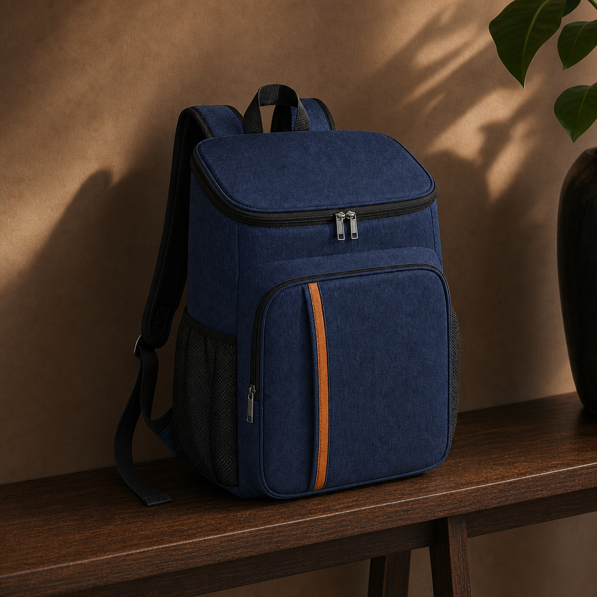 Sac à dos à langer isotherme 20 L Bibimood bleu marine